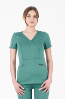 NANTES - scrub top - Deep Green