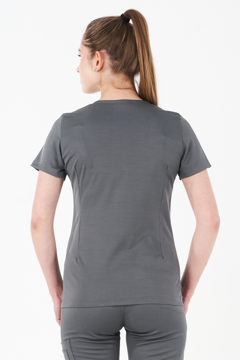 Damen-Medizinset Louis Lanier (Bluse Nantes, Hose Clamart) - Dark Grey