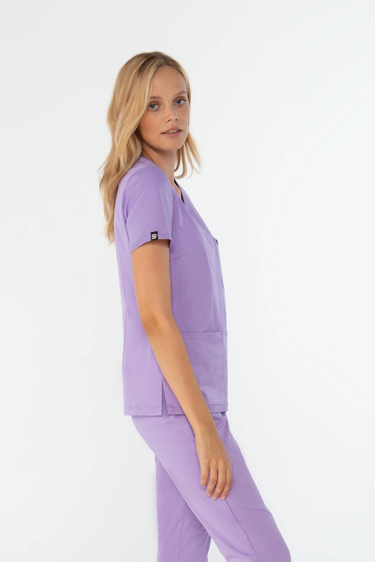 VANNES - bluza medyczna damska - Pastel violet