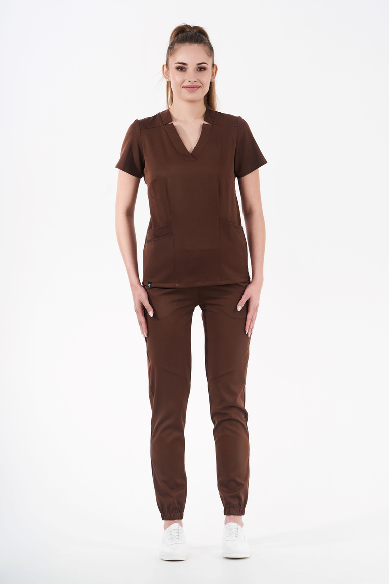 ARRAS - bluza medyczna damska - Chocolate Brown