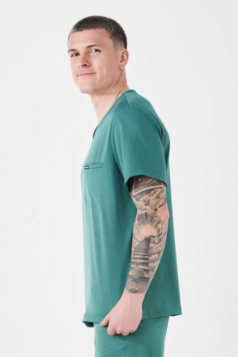 MONTPELLIER - scrub top - Deep Green