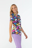 VANNES - Night Orchid - scrub top