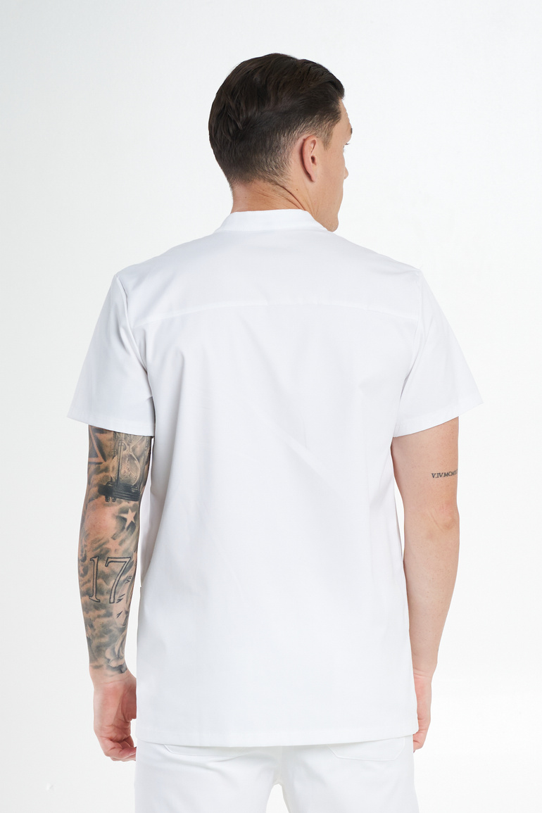 VITERBO - bluza medyczna męska - Winter white