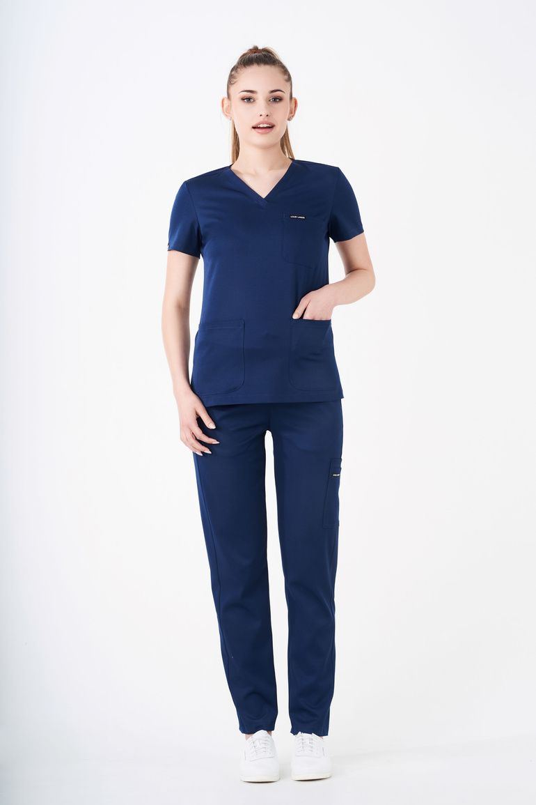 VANNES - scrub top - Dark blue
