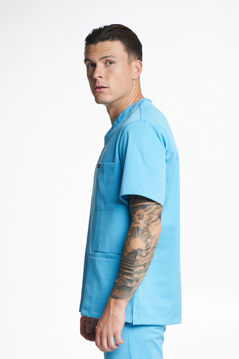 TRIEST - scrub top - Soft blue