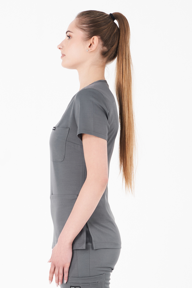 VANNES - scrub top - Dark Grey