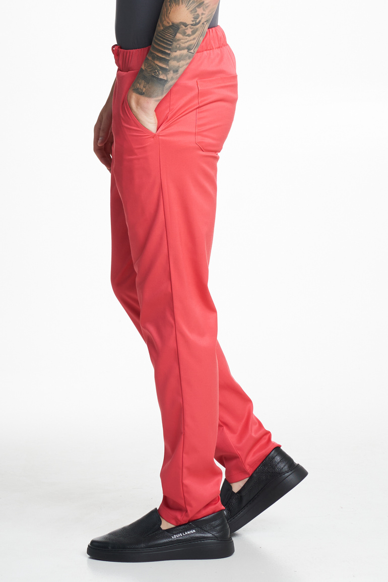 PRATO - spodnie medyczne męskie - Raspberry red