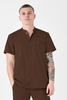 ROCHEFORT - scrub top - Chocolate Brown