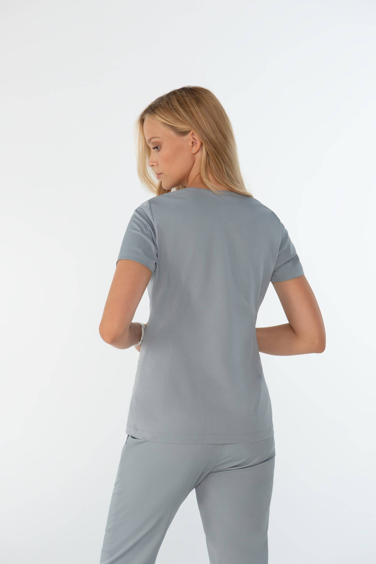 NANTES - scrub top - Midnight grey