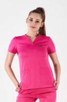 VANNES - scrub top - Modern Fuchsia