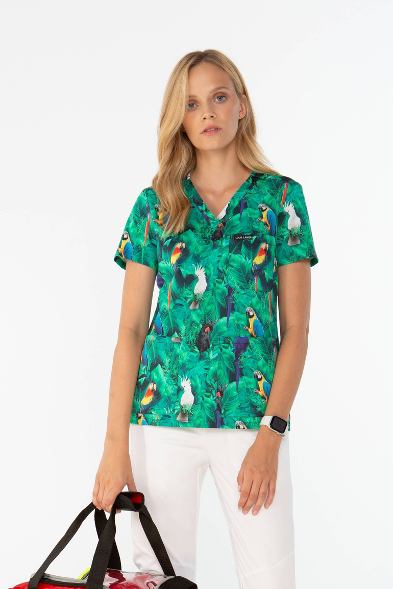 VANNES - Parrot Jungle - dámská zdravotní halenka