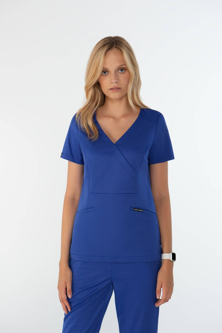 Louis Lanier Women’s Medical Set (Nantes Top, Arles Joggers) - Sapphire blue