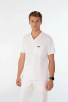 MONTPELLIER - bluza medyczna męska - Chalk white