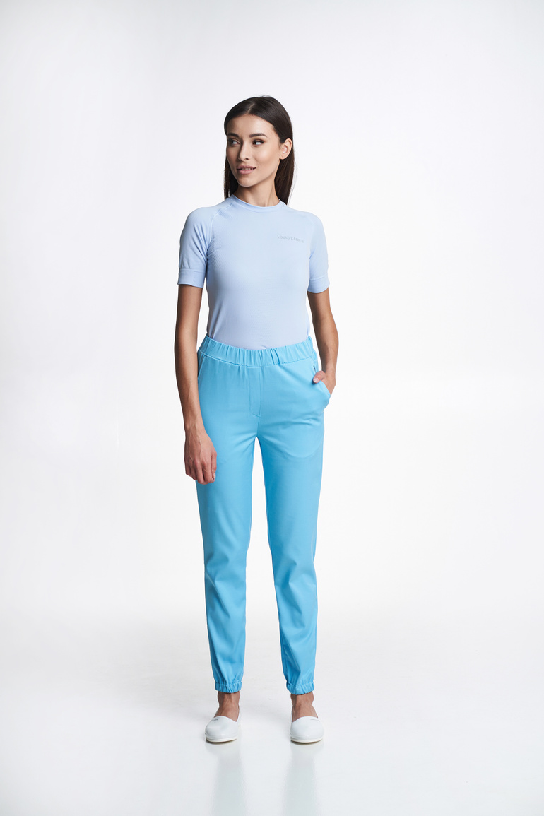NARNI - joggery medyczne damskie - Soft blue