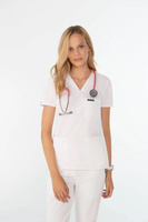 VANNES - bluza medyczna damska - Chalk white