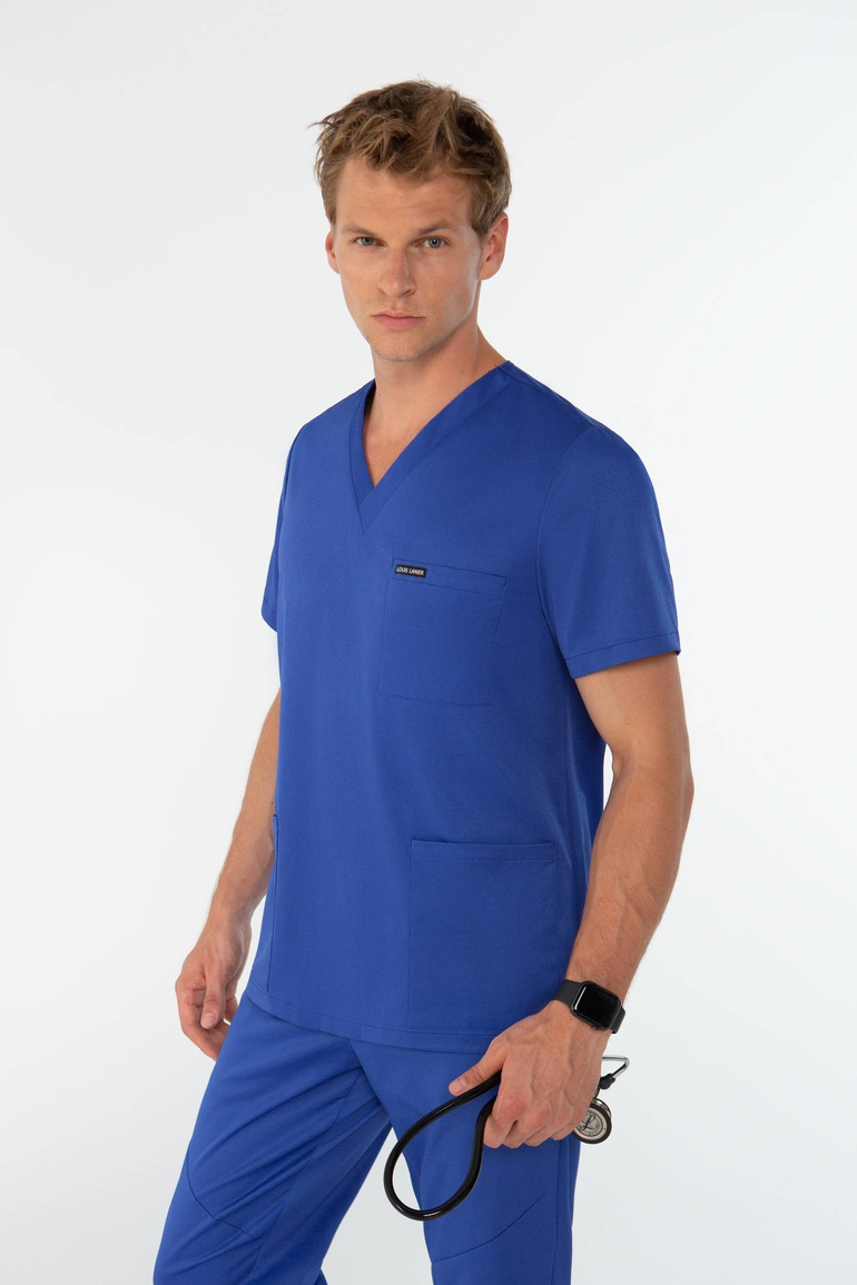 TULON - scrub top - Sapphire blue