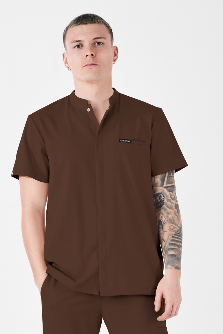 ROCHEFORT - scrub top - Chocolate Brown