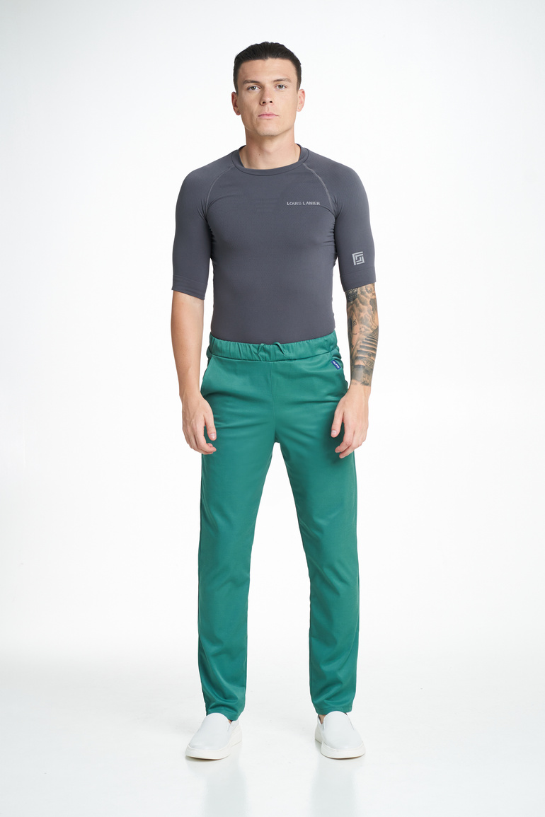 PRATO - spodnie medyczne męskie - Bold green