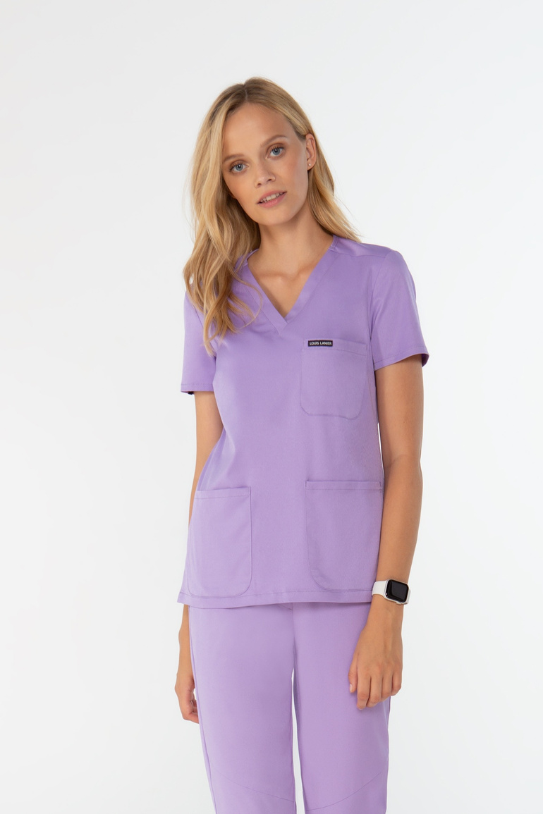 VANNES - bluza medyczna damska - Pastel violet