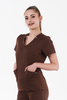 Komplet medyczny damski Louis Lanier (bluza Arras, joggery Arles)  Chocolate Brown