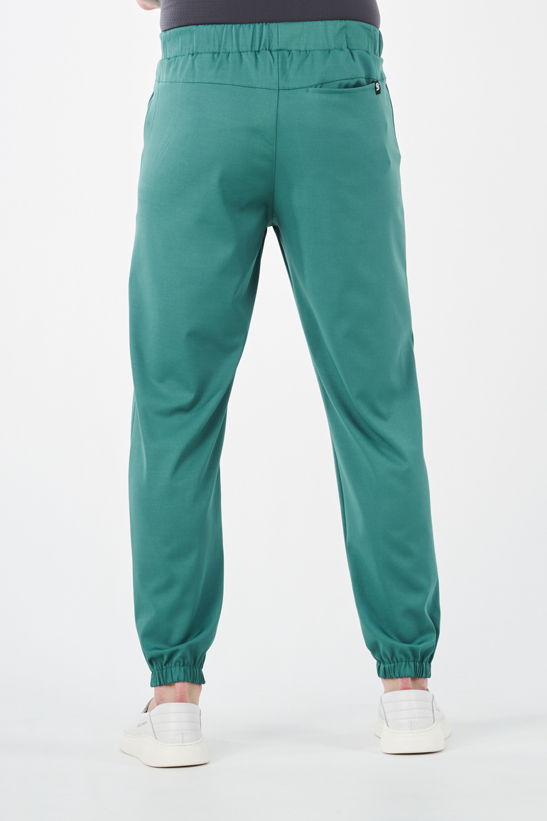 SAUMUR - jogger scrub pants - Deep Green