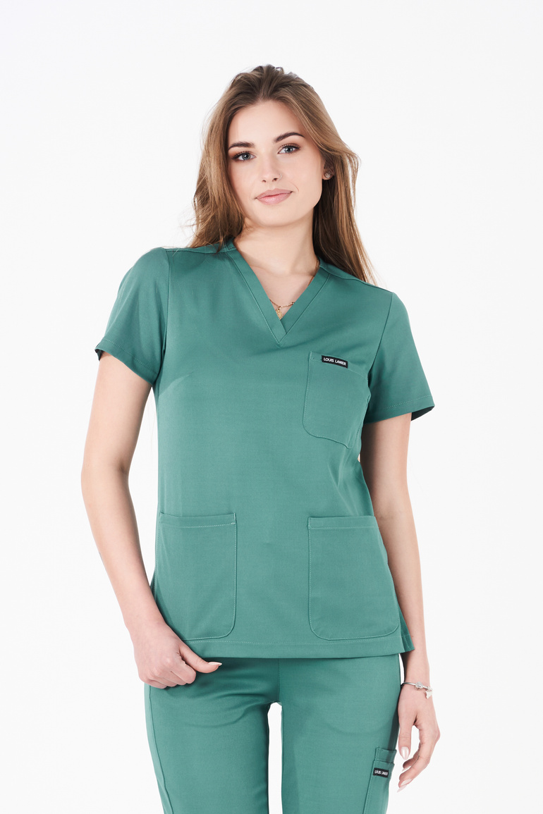 VANNES - bluza medyczna damska - Deep Green