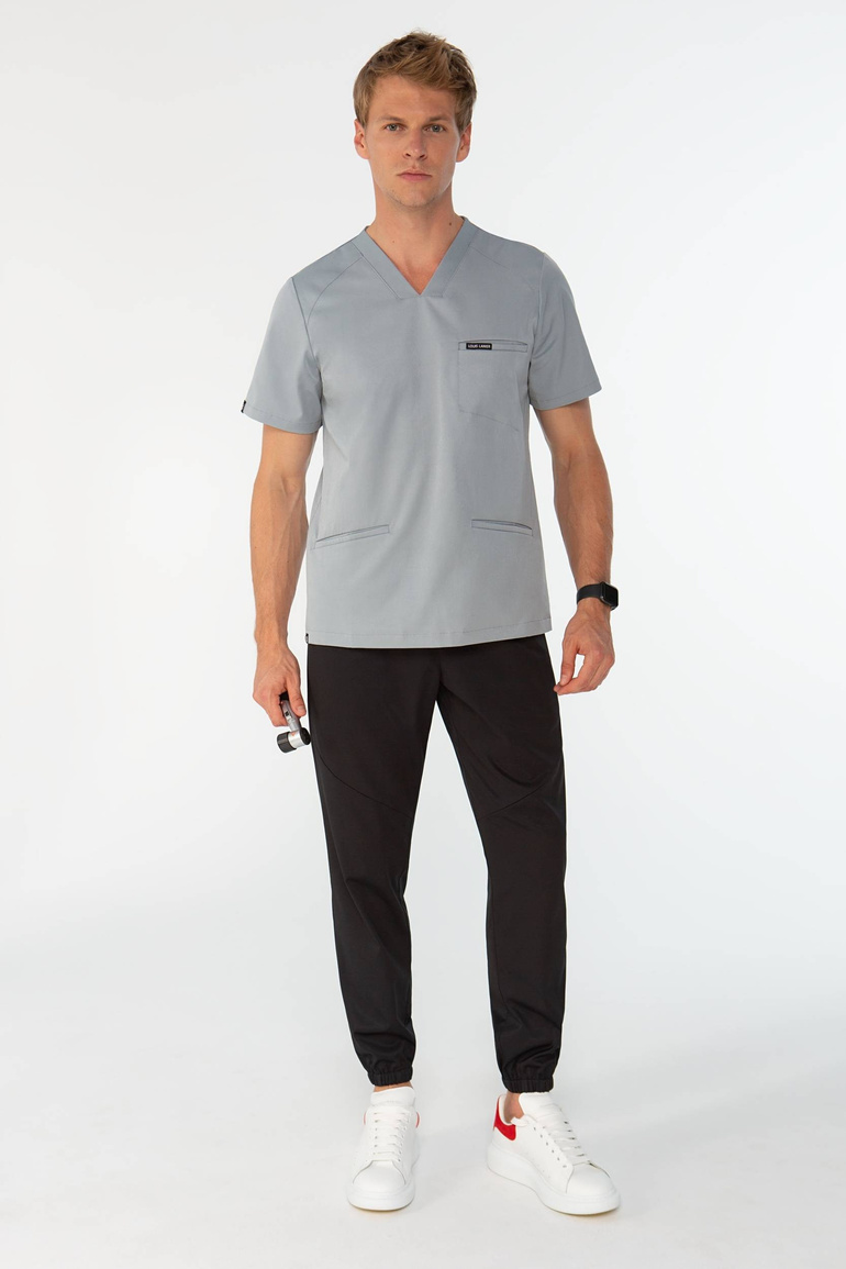 LORMONT - scrub top - Midnight grey
