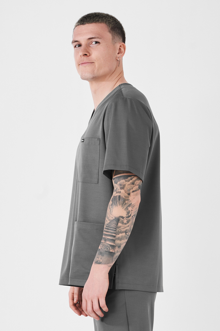 TULON - scrub top - Dark Grey