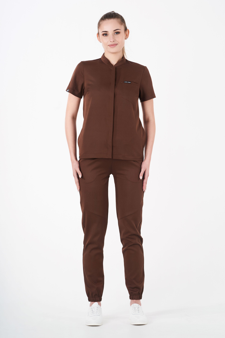 ROUEN - bluza medyczna damska - Chocolate Brown