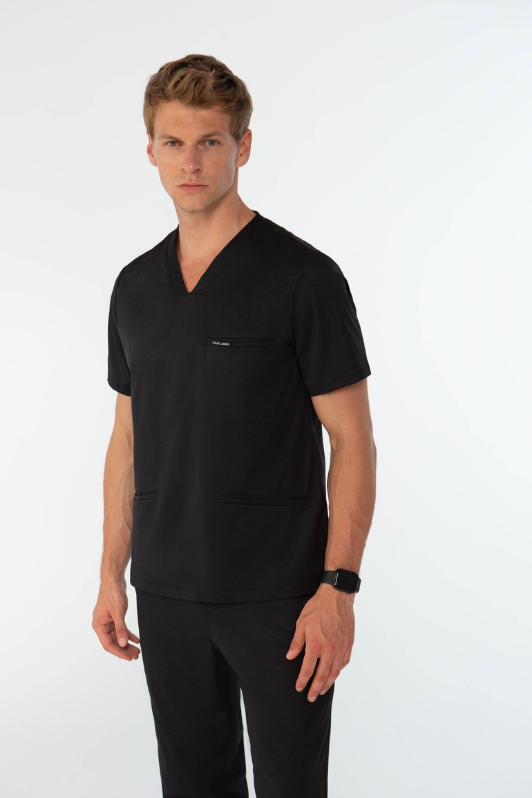 LORMONT - bluza medyczna męska - Pure black 