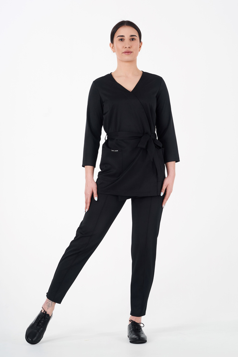 SIENA - bluza medyczna damska - Pure black