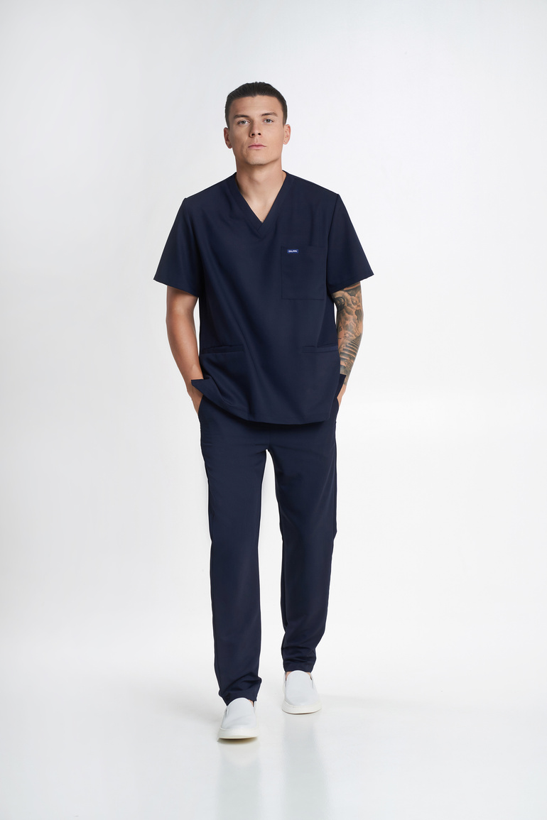 TRIEST - scrub top - Dark blue