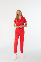 Komplet medyczny damski Louis Lanier (bluza Arras, joggery Arles) Scarlet red