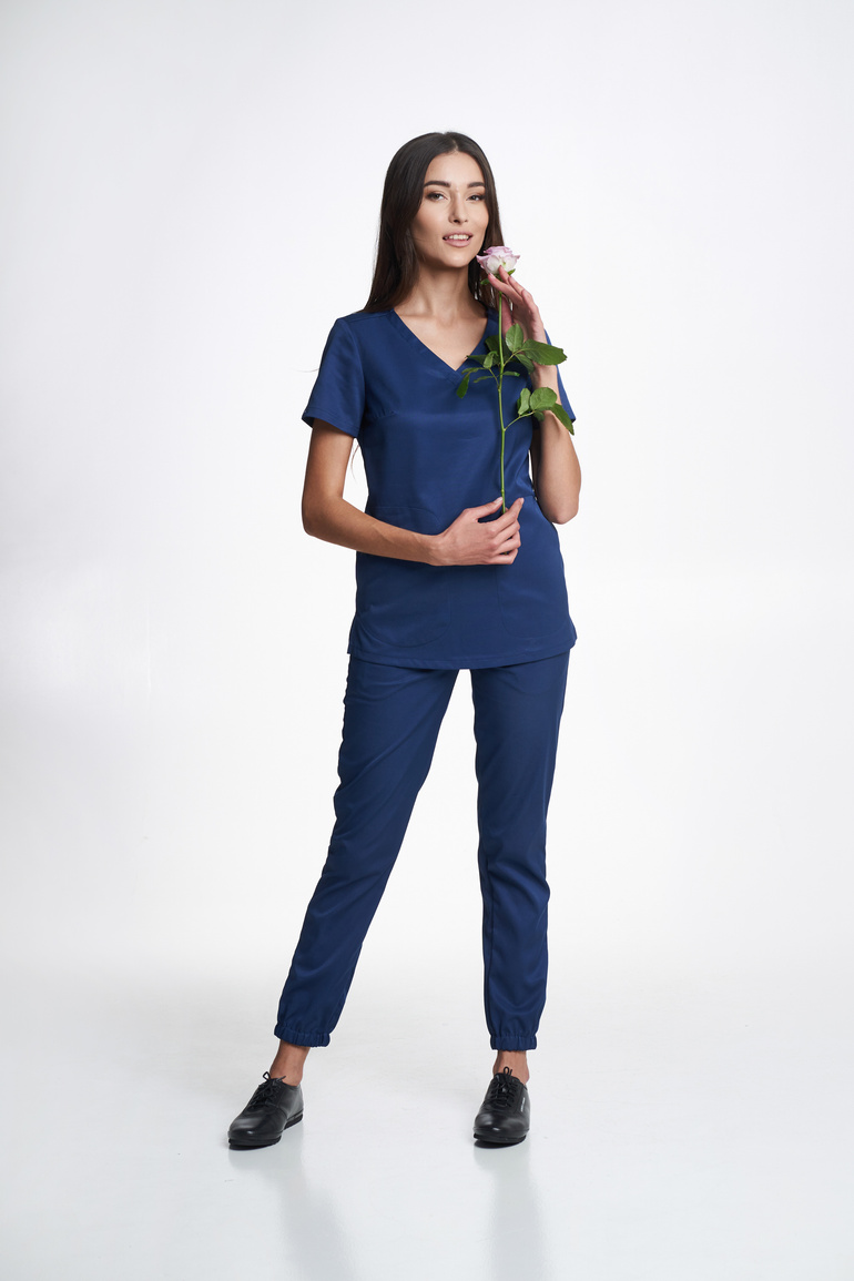 NARNI - dámské zdravotnické joggery - 	Navy blue