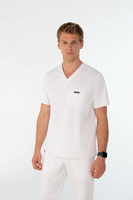 MONTPELLIER - scrub top -  Alpine white