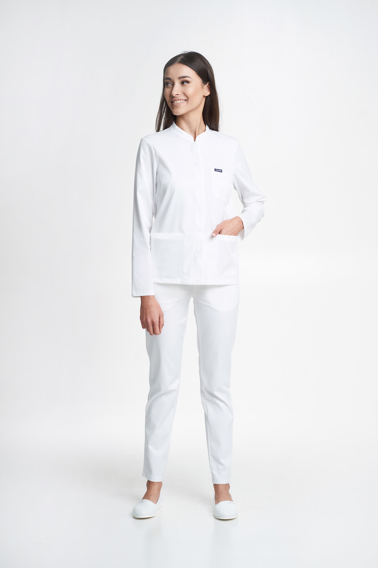 ANDRIA - dámská zdravotní halenka - Winter white