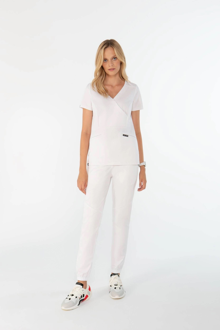 Louis Lanier Women’s Medical Set (Nantes Top, Arles Joggers) - Chalk white