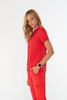 Women’s medical set Louis Lanier (Rouen top, Arles trousers) Scarlet red