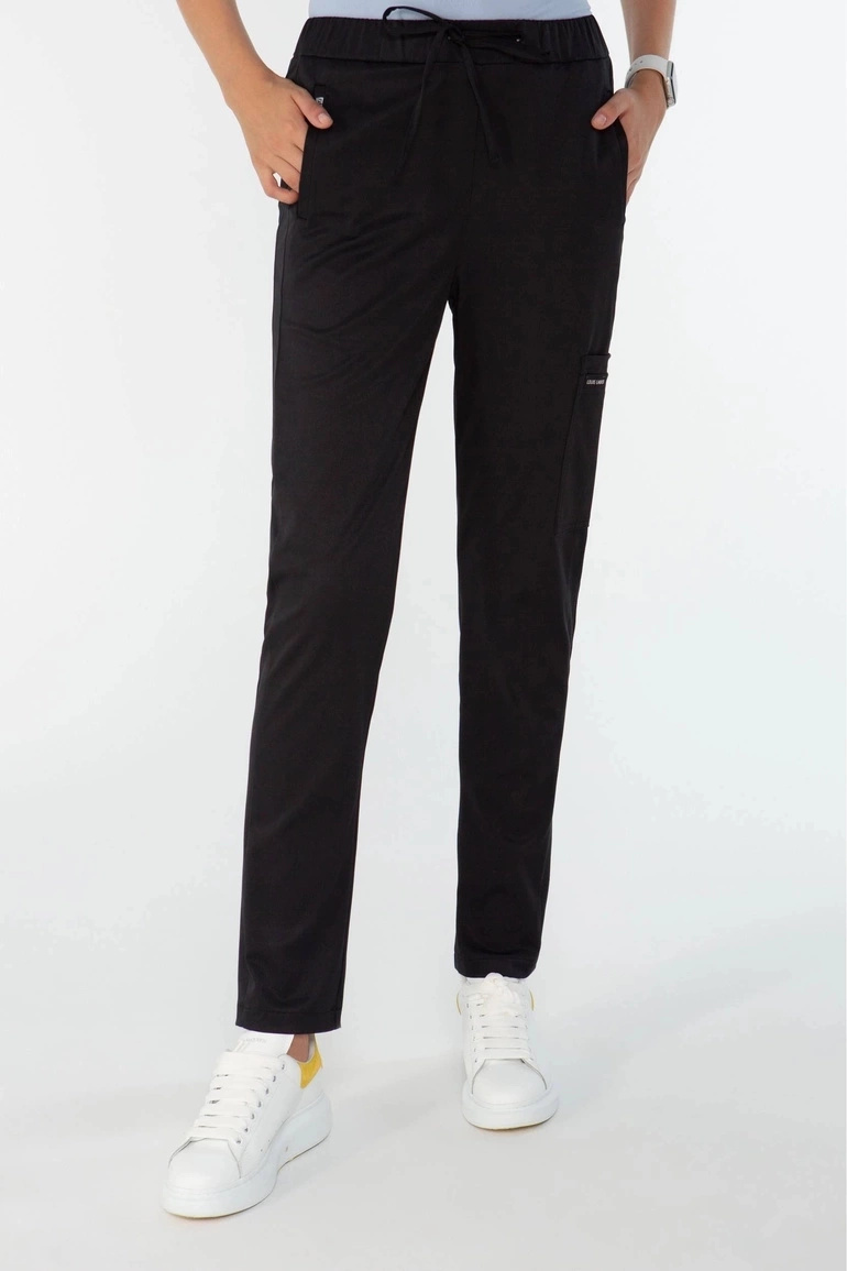 Komplet medyczny damski Louis Lanier (bluza Nantes, spodnie Clamart) -Onyx black