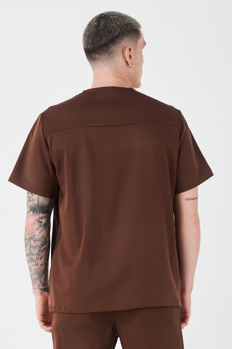 MONTPELLIER - bluza medyczna męska - Chocolate Brown