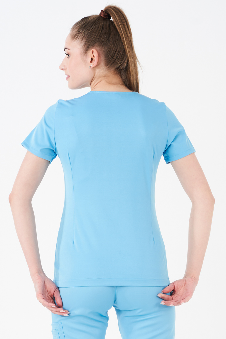 Komplet medyczny damski Louis Lanier (bluza Nantes, joggery Arles)  - Caribbean Blue