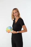 Damen-Medizinset Louis Lanier (Bluse Nantes, Hose Clamart) -Onyx black