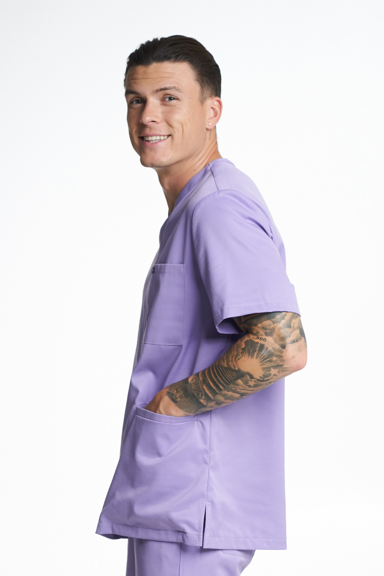 Men’s medical set CILFRI (Triest top, Prato pants) Livo violet