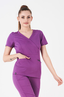 Damen-Medizinset Louis Lanier (Bluse Nantes, Hose Clamart) -Magenta
