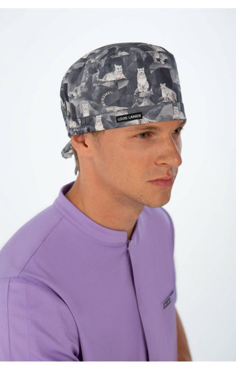 Snow Leopard - czepek medyczny męski