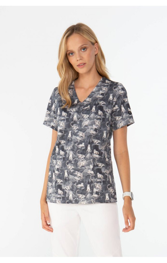 VANNES - Snow Leopard - bluza medyczna damska