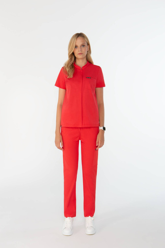 Komplet medyczny damski Louis Lanier (bluza Rouen, spodnie Clamart) Scarlet red